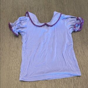 Kate Quinn Lavender Kids Blouse with Plum Accents